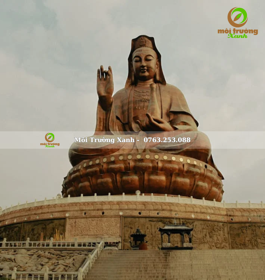 TƯỢNG PHẬT QUAN ÂM DÁNG NGỒI - môi trường xanh