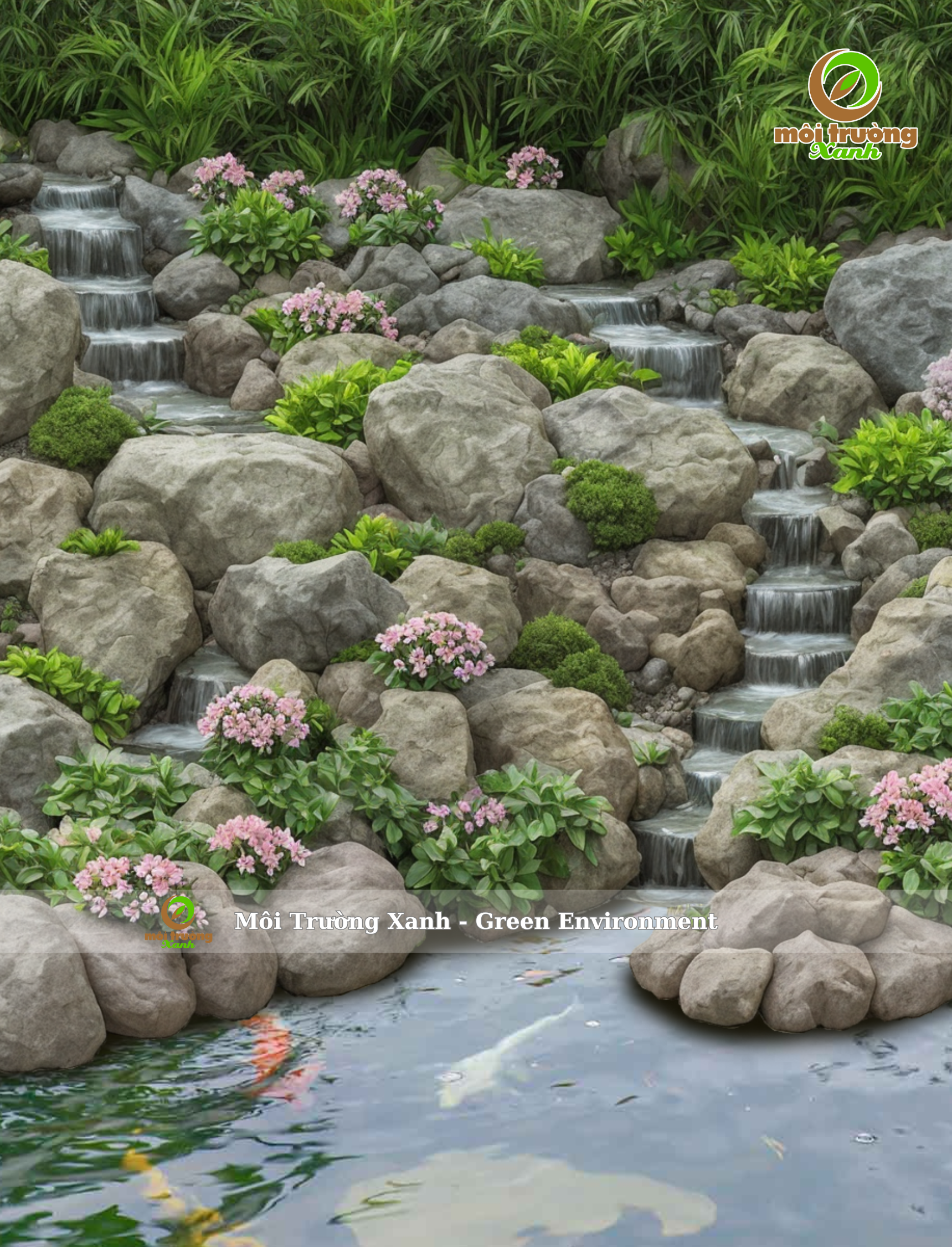 THÁC NƯỚC KẾT HỢP HỒ CÁ KOI