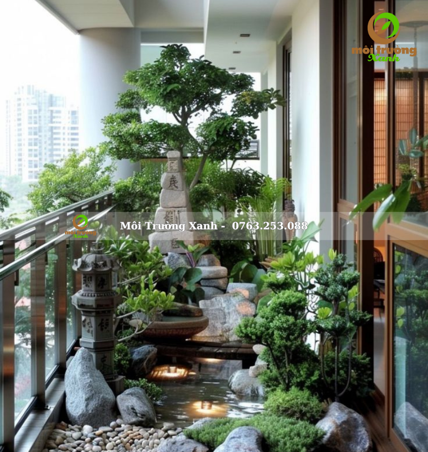 Tiểu cảnh ban công - môi trường xanh