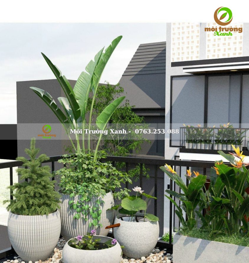 Tiểu cảnh ban công - môi trường xanh