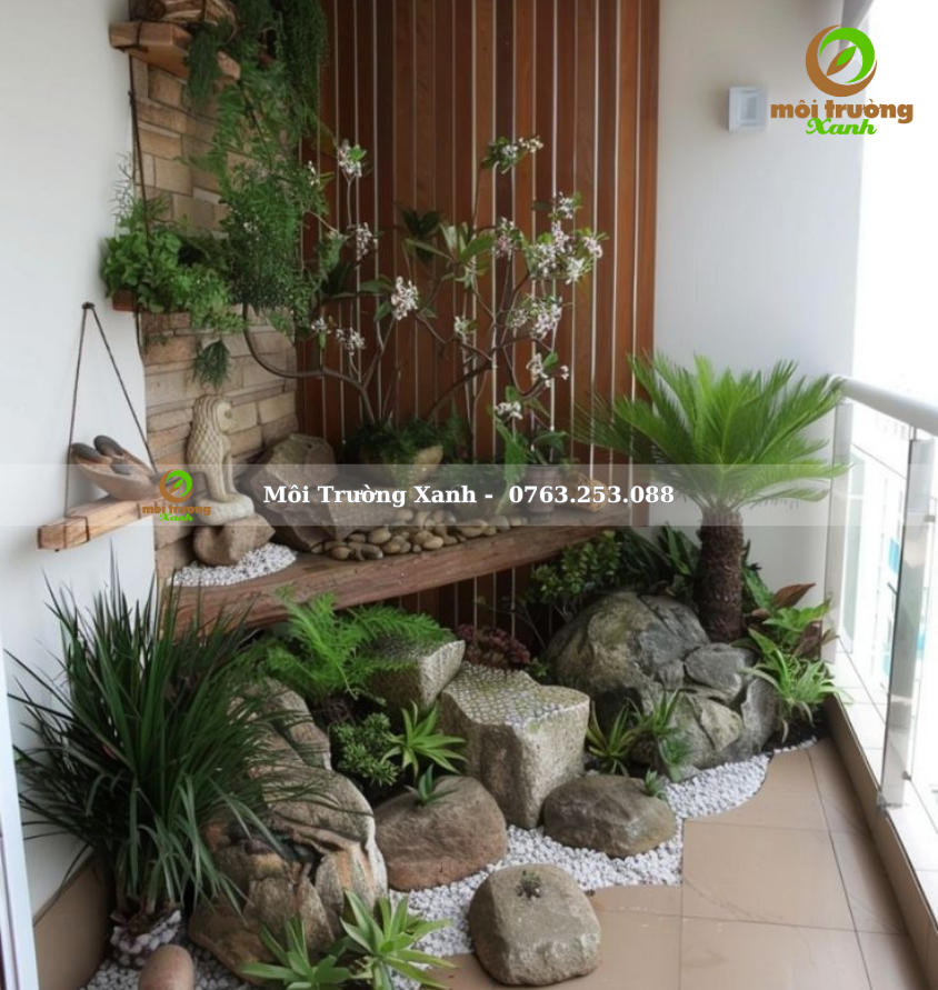 Tiểu cảnh ban công - môi trường xanh