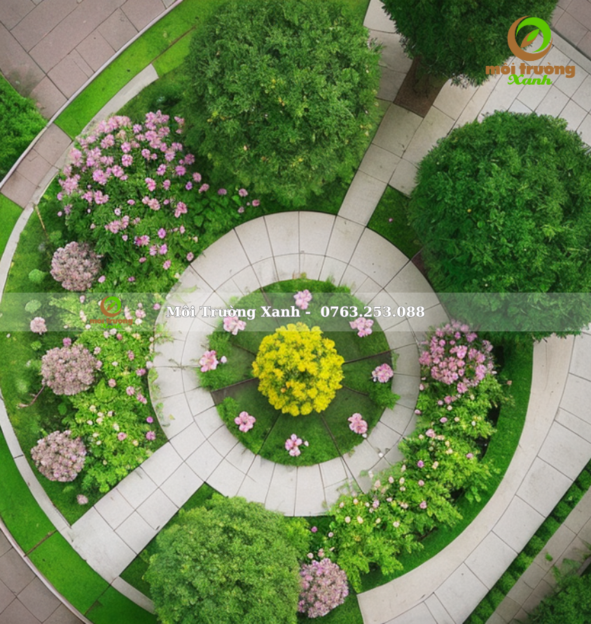 tiểu cảnh sân vườn - môi trường xanh