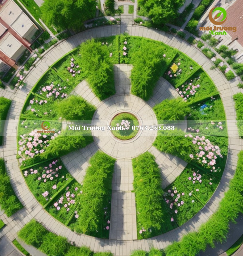 tiểu cảnh sân vườn - môi trường xanh
