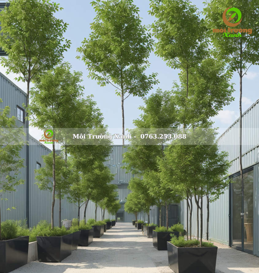 tiểu cảnh cây xanh nhà xưởng - môi trường xanh (đã thêm logo) (2)