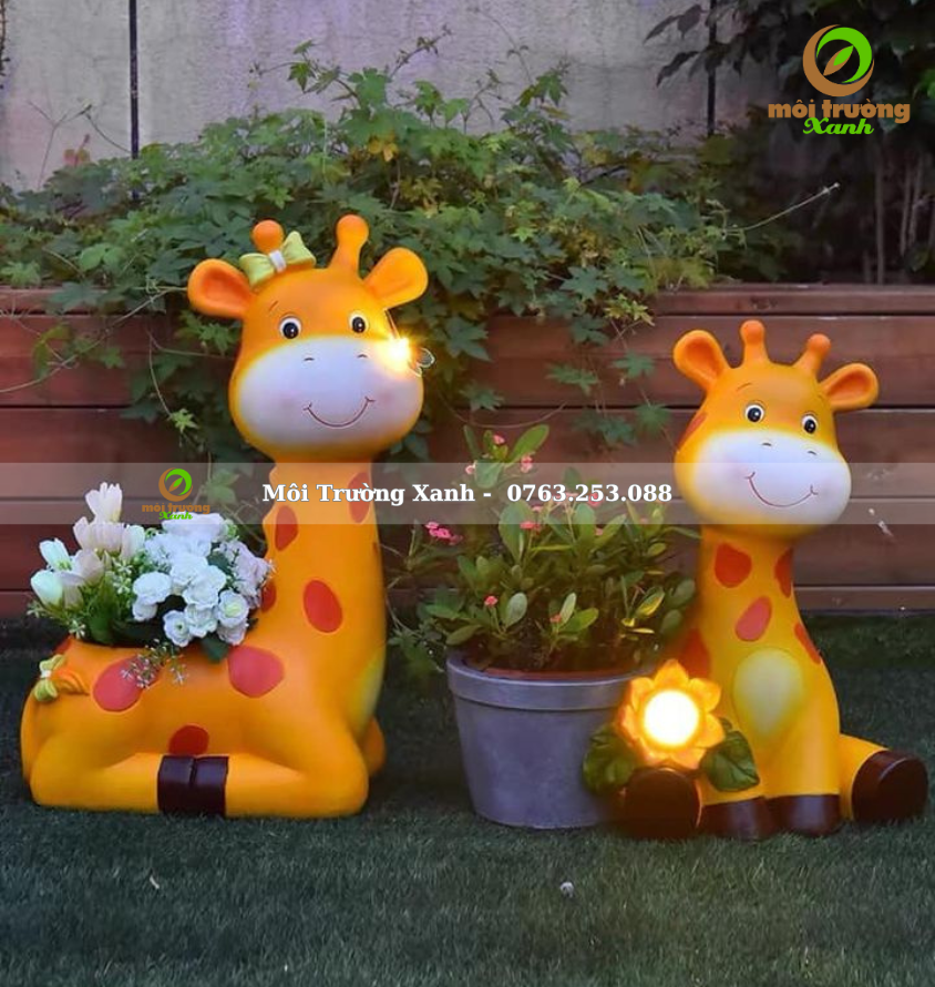 Tượng hươu cao cổ dễ thương - 0763253088