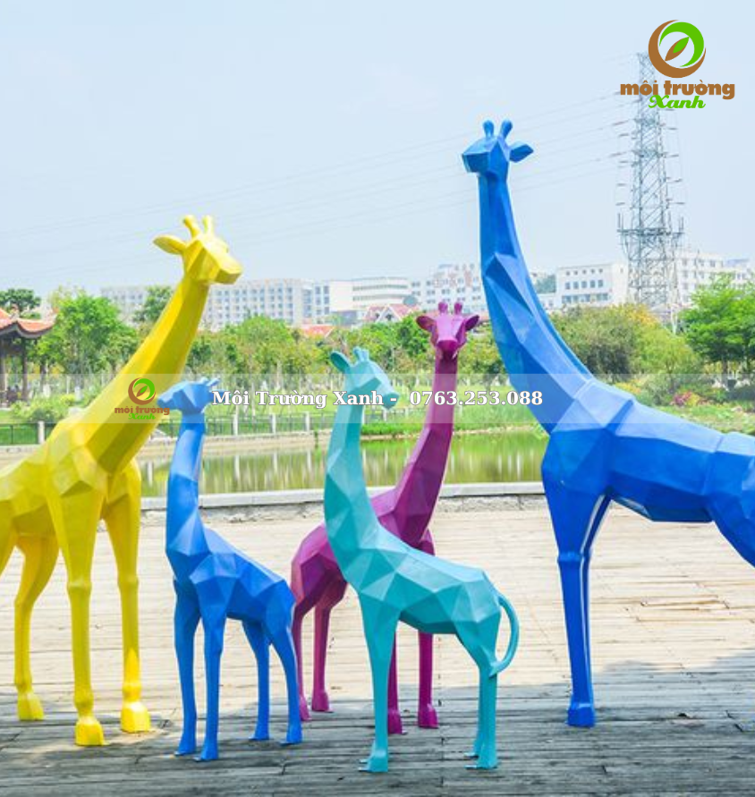 tượng hươu cao cổ vạt mảng 0763253088