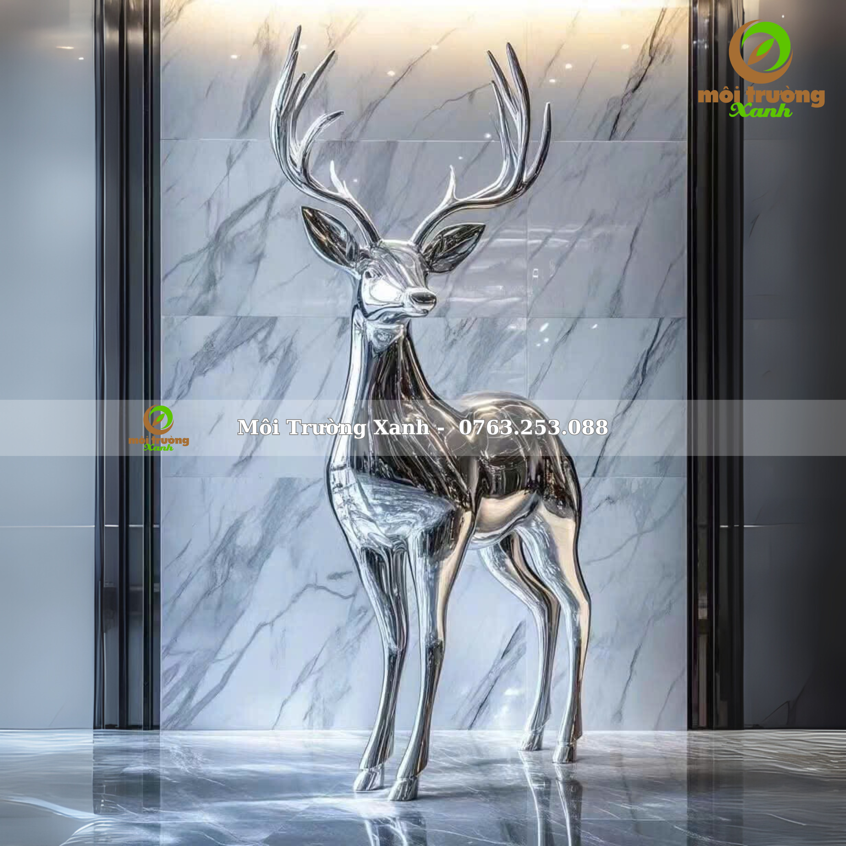 TƯỢNG HƯƠU NAI INOX