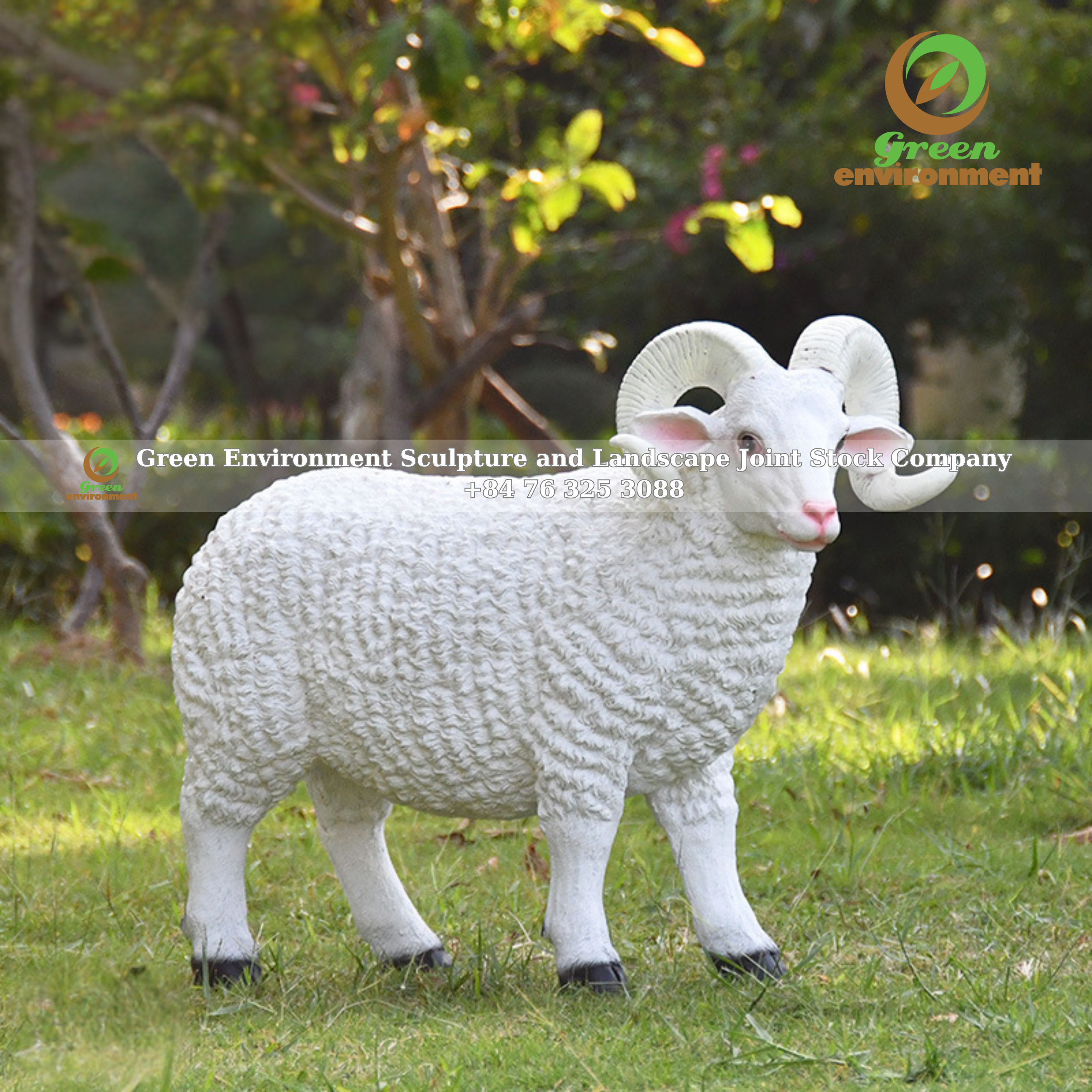 White Sheep Statue