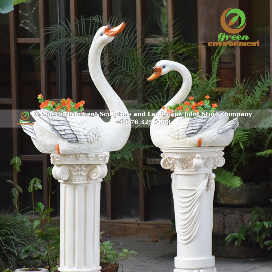 SWAN FLOWER POT