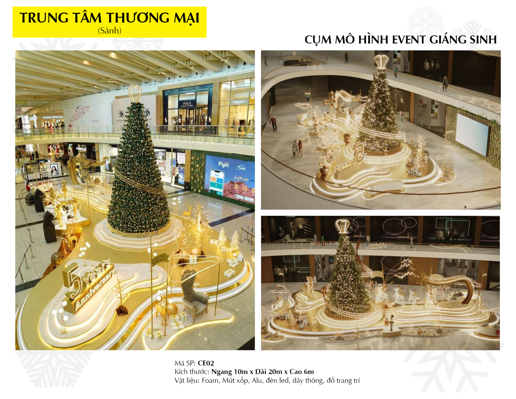 trang trí Noel – Tết trung tâm thương mại
